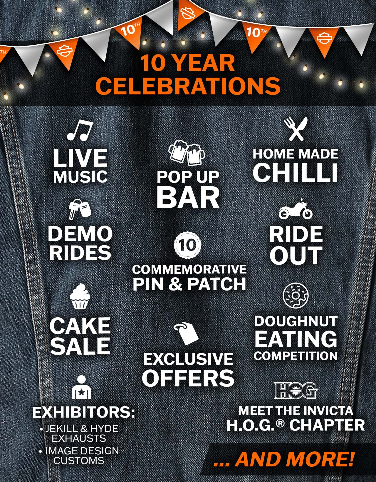 What's happening at Maidstone Harley-Davidson's 10th Anniversary event