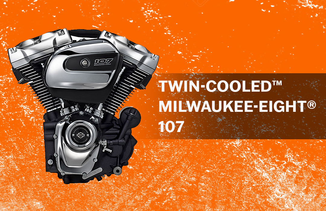 The Harley-Davidson Milwaukee-Eight Engine 107 Twin Cooled