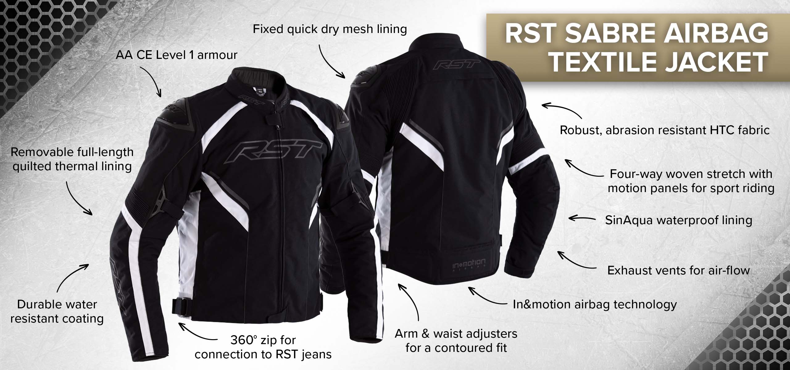 Laguna exclusive offer on the RST Sabre Airbag Textile Jacket