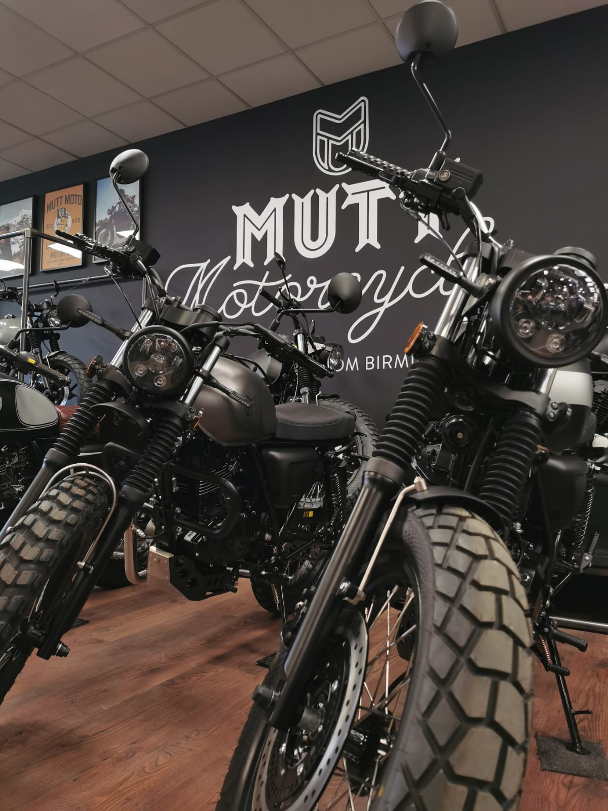 Brand new Mutt Motorcycles area in our showroom at Laguna Motorcycles in Maidstone