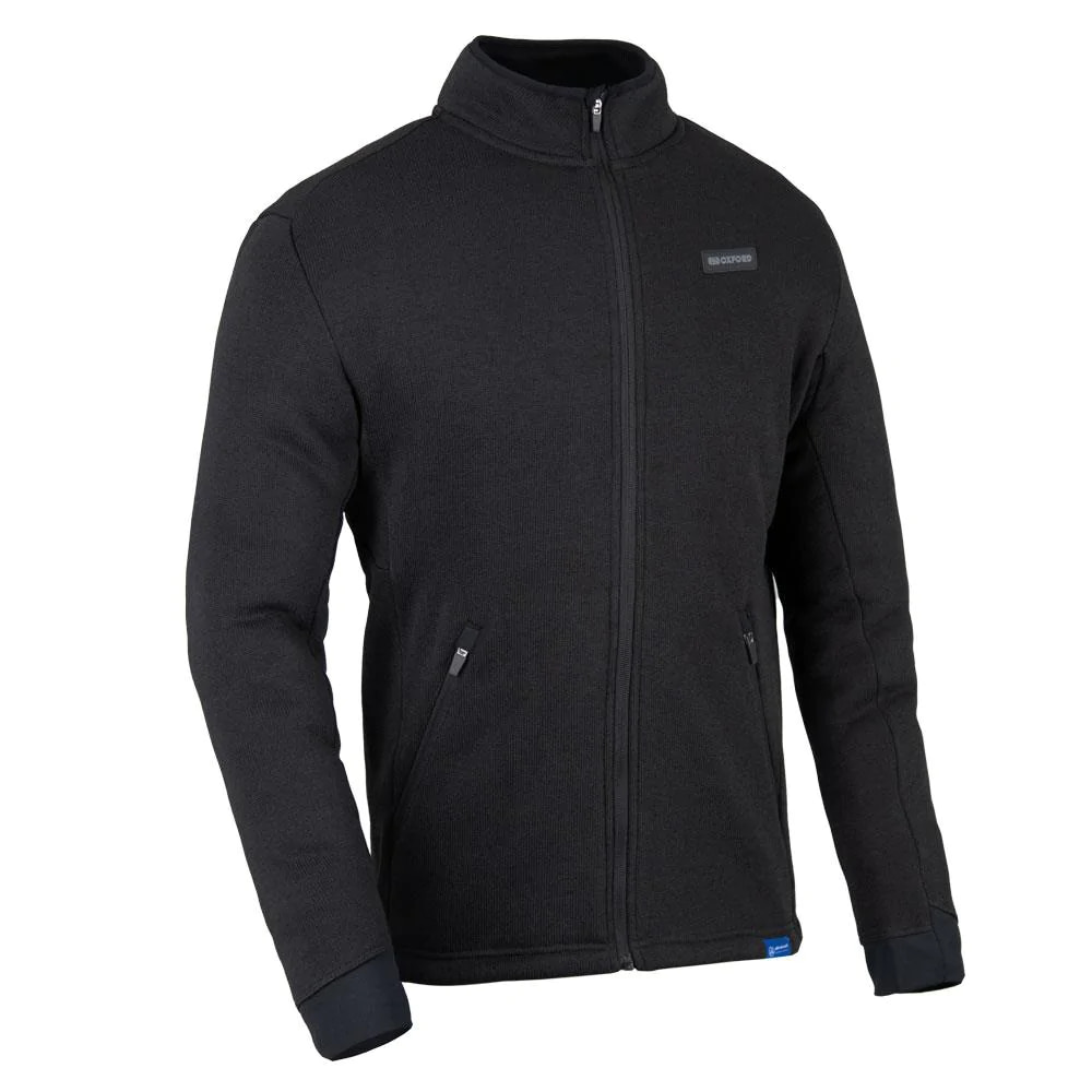 Oxford Advanced Black Fleece Jacket available at Laguna Motorcycles