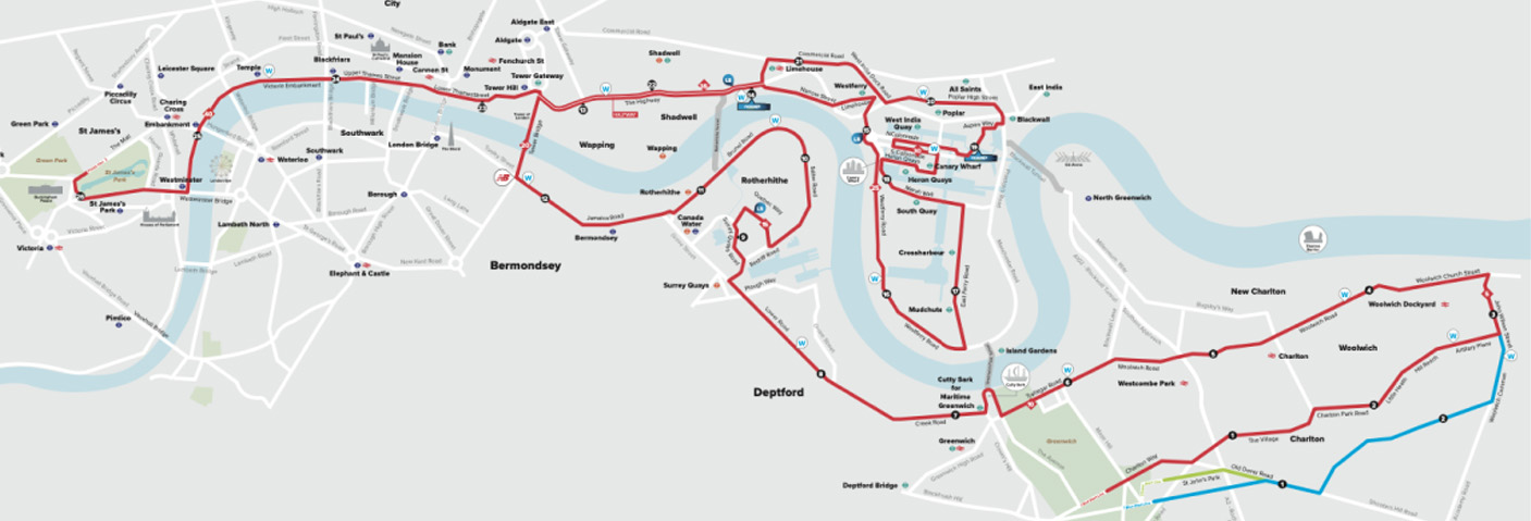 The London Marathon Route