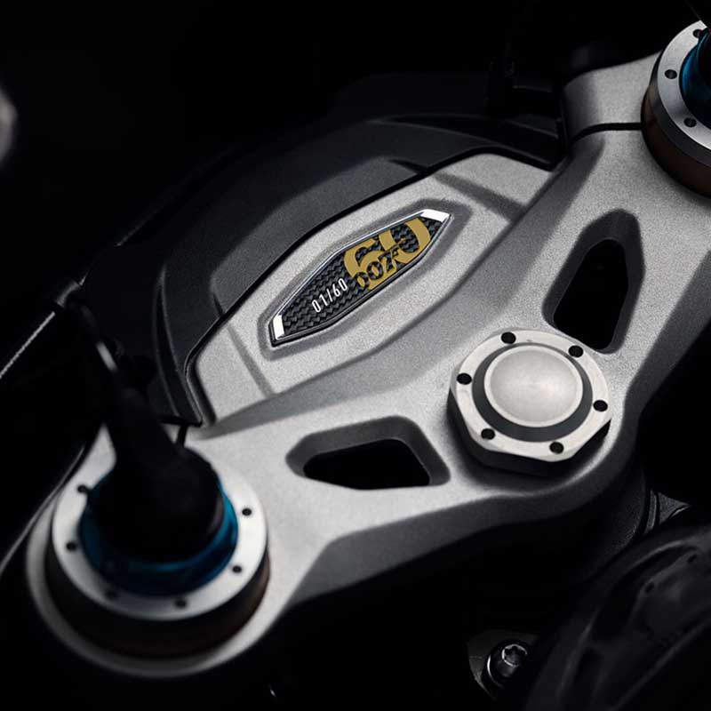 The Limited Edition Bond 007 Speed Triple 1200 RR personalised plaque and number
